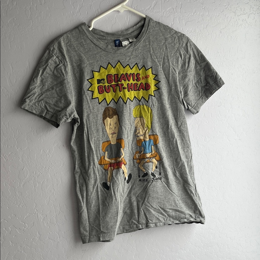 Gray Beavis and Butt-Head Graphic T-Shirt